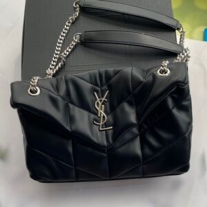 Saint Laurent Quilted Black Leather Shoulder Bag